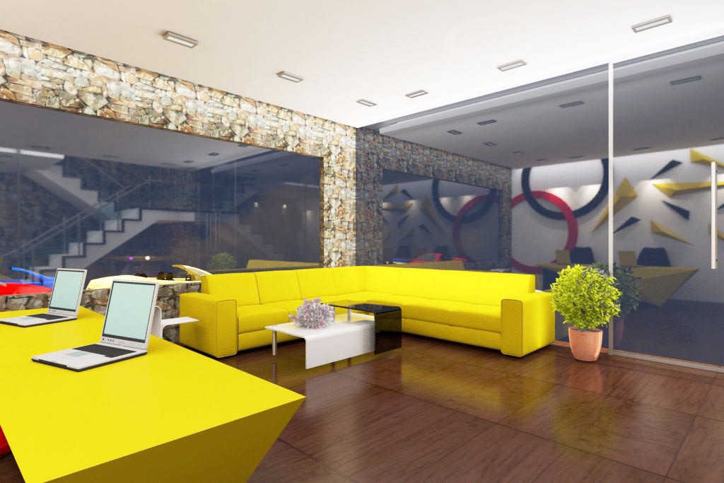 Yellow Streak by Rashid Khan Modern | Interior Design Photos & Ideas