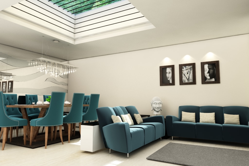 Blue Tint by Rashid Khan Living-room Modern | Interior Design Photos & Ideas