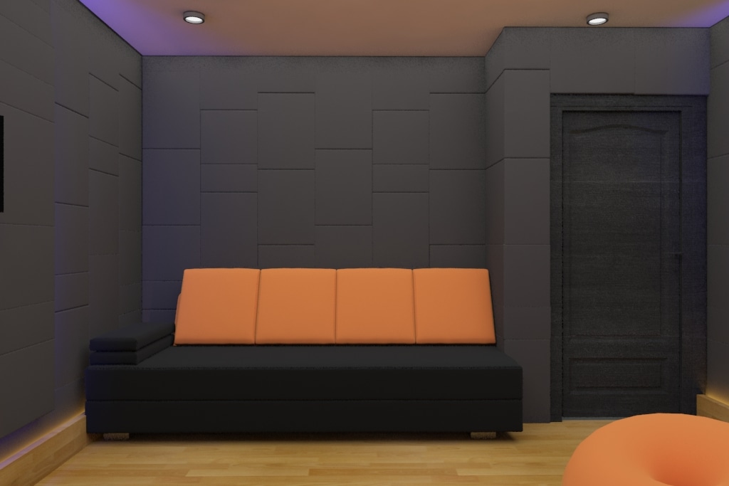 Orange And Black Shine by Rashid Khan Living-room Modern | Interior Design Photos & Ideas