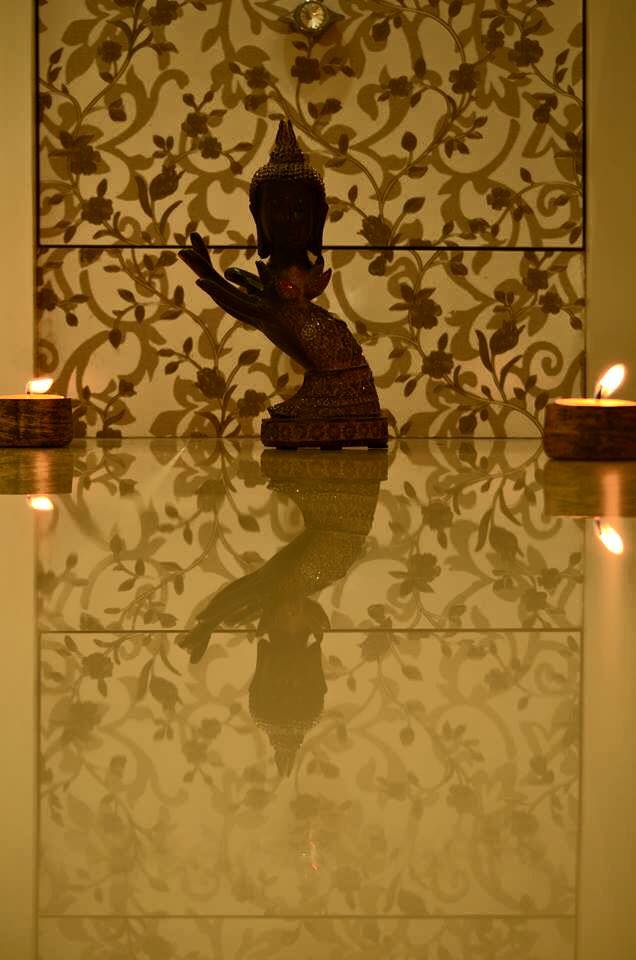 Golden Display Unit by K D Mistry Interior Living-room Modern | Interior Design Photos & Ideas