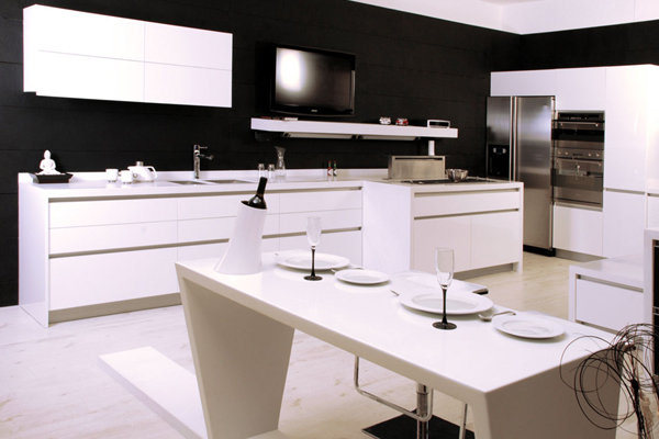White Shaded Dining Room by Delixi Designs Dining-room Modern | Interior Design Photos & Ideas