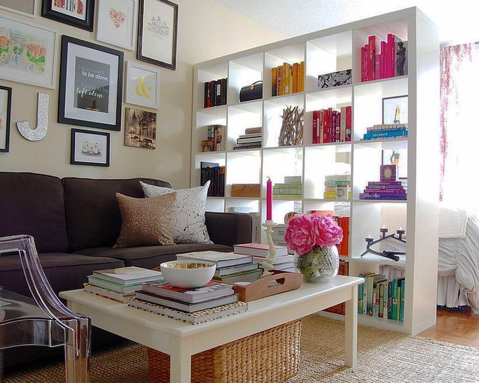 Black sofa and white book shelf by Delixi Designs Living-room Modern | Interior Design Photos & Ideas