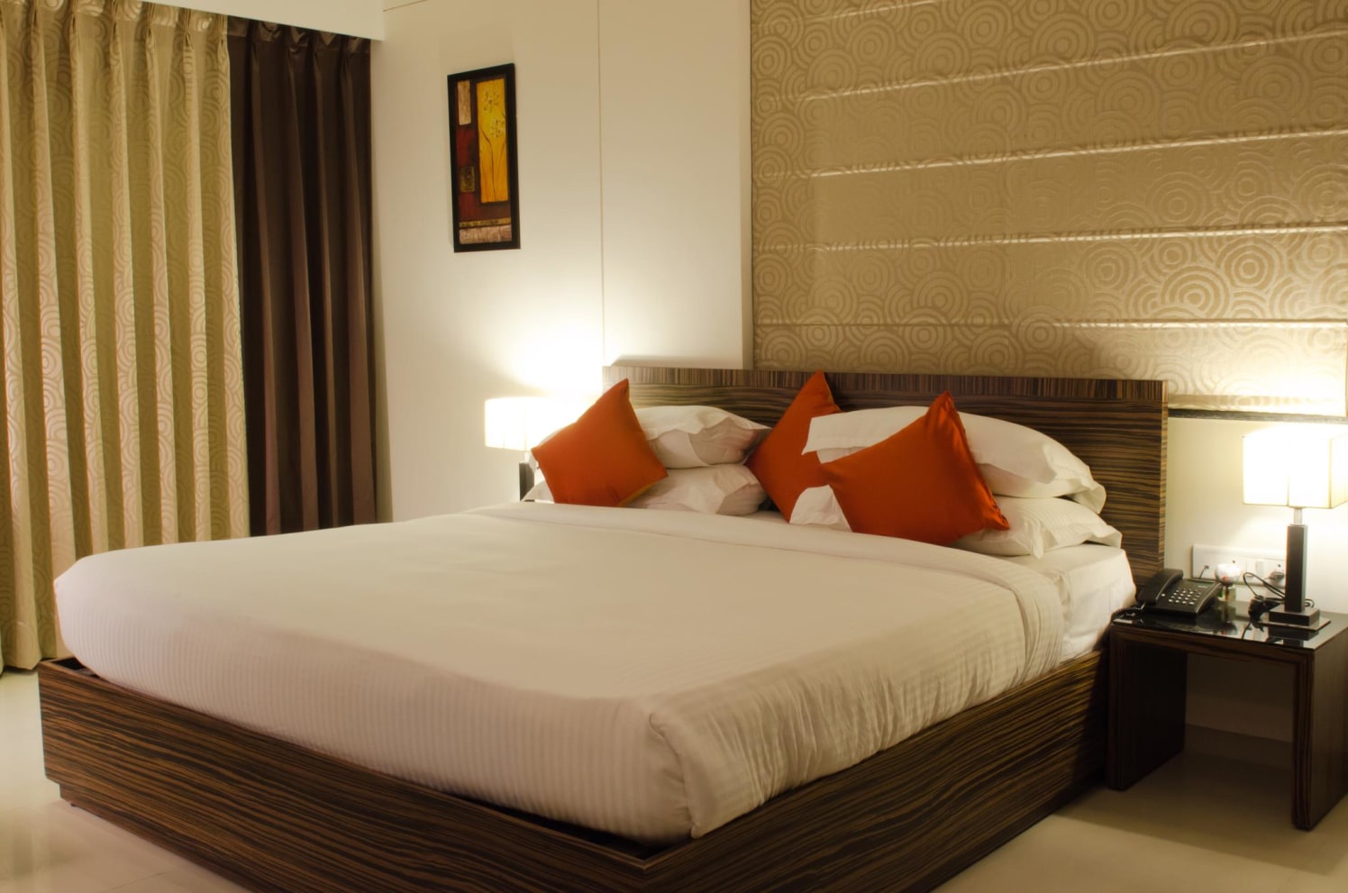 Low Rise Wooden Cushioned Bed by Sagar Shah Bedroom Contemporary | Interior Design Photos & Ideas