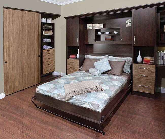 Mahogany Wood Bed With Display by color's interio Bedroom Contemporary | Interior Design Photos & Ideas
