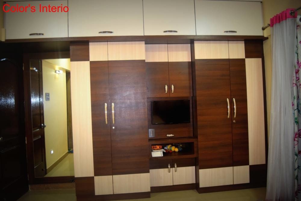 Walnut And White Wood Cupboard by color's interio Bedroom Contemporary | Interior Design Photos & Ideas