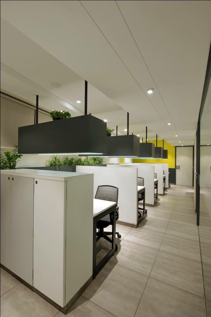 Office space with marble flooring and false ceiling by kavita.dhotre Modern | Interior Design Photos & Ideas