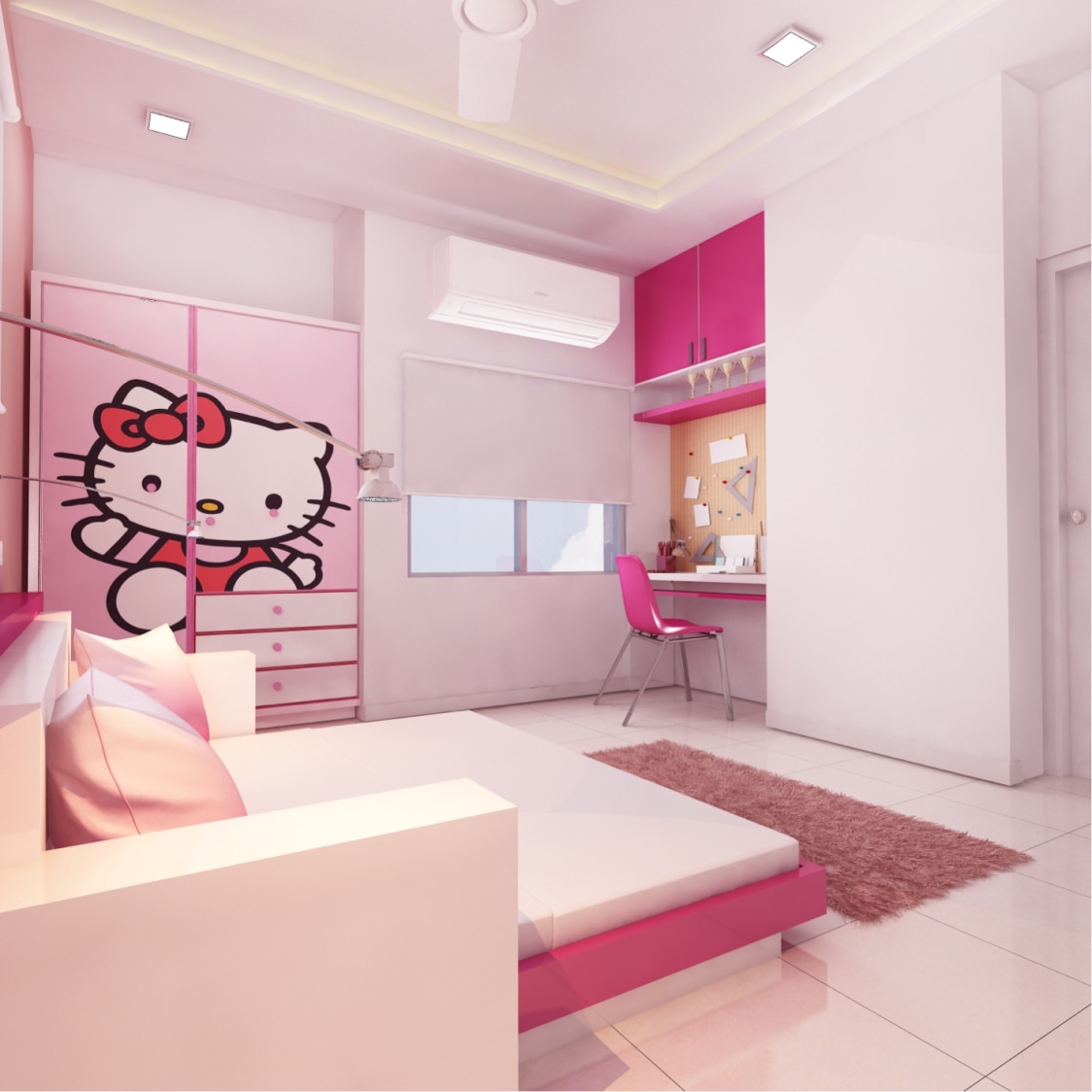 Bedroom Design With Pink Shades by setu.patel Bedroom | Interior Design Photos & Ideas