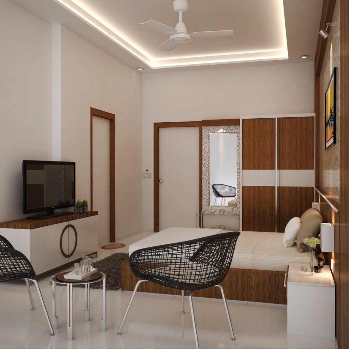 Contemporary bedroom by setu.patel Bedroom | Interior Design Photos & Ideas