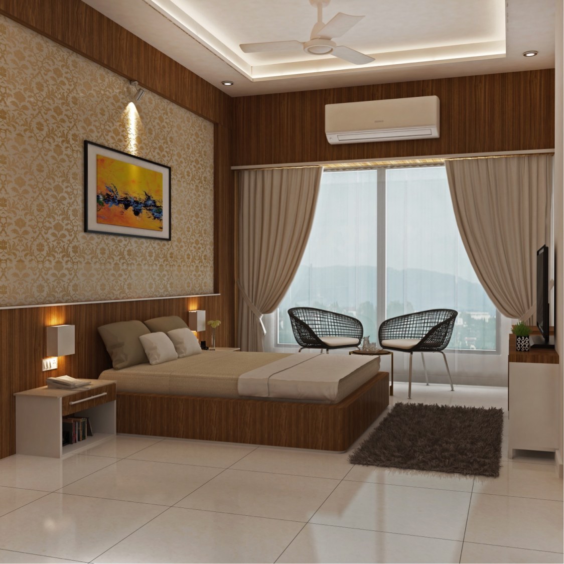 Contemporary bedroom by setu.patel Bedroom | Interior Design Photos & Ideas