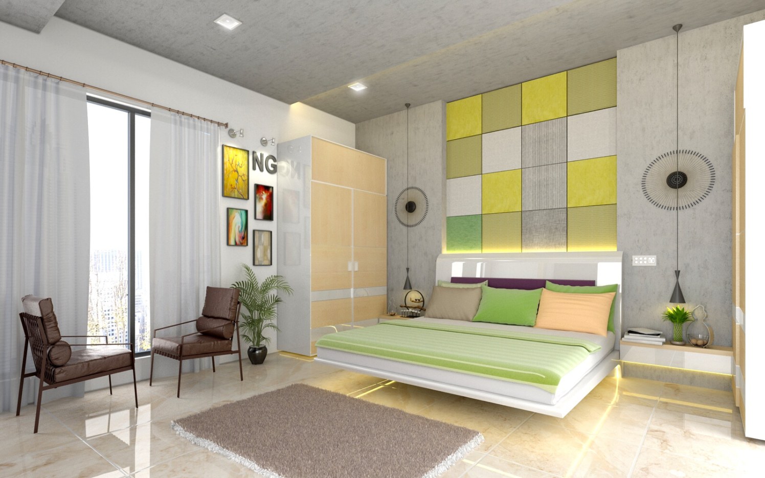 Contemporary bedroom by setu.patel Bedroom | Interior Design Photos & Ideas