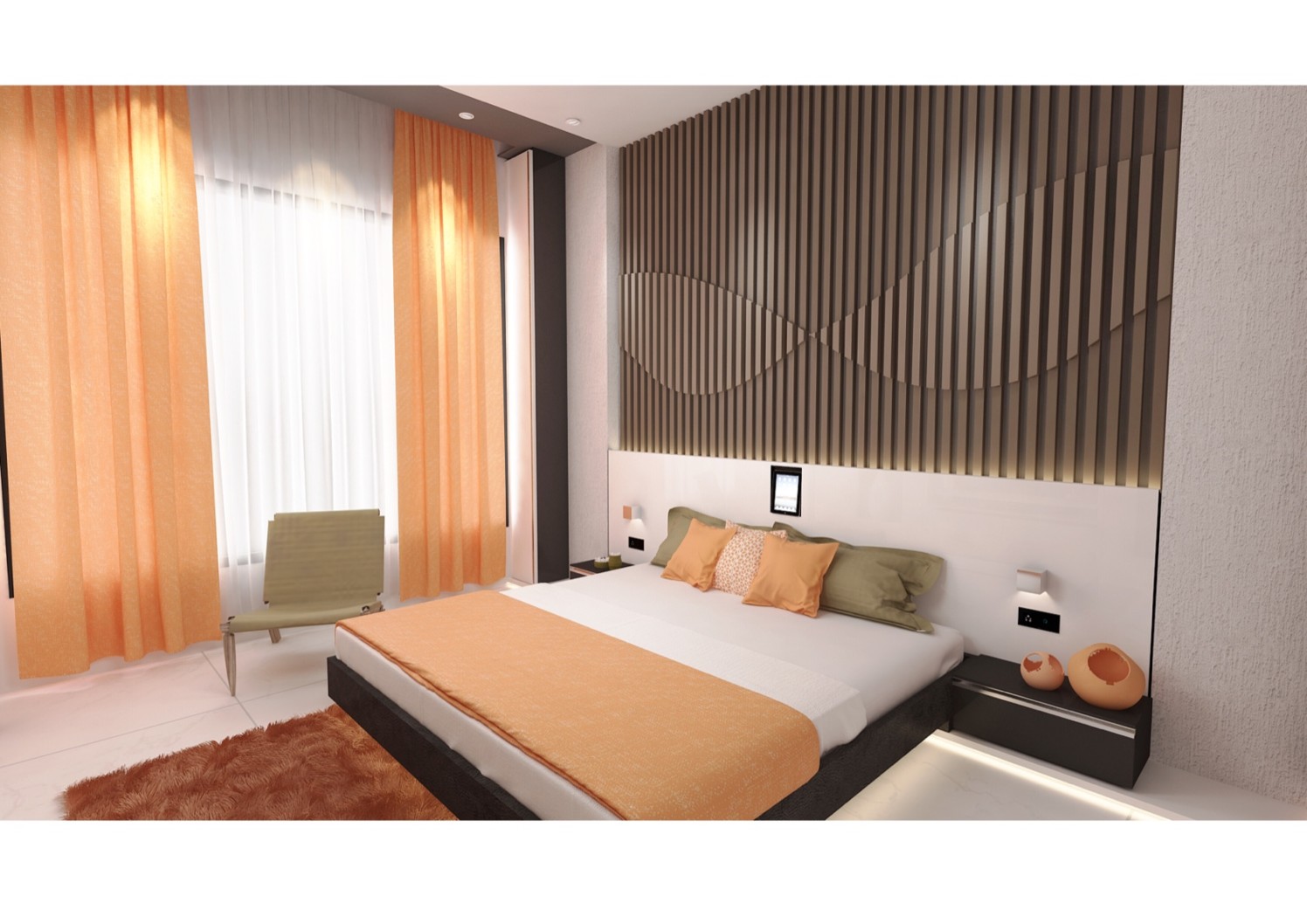 Contemporary bedroom by setu.patel Bedroom | Interior Design Photos & Ideas