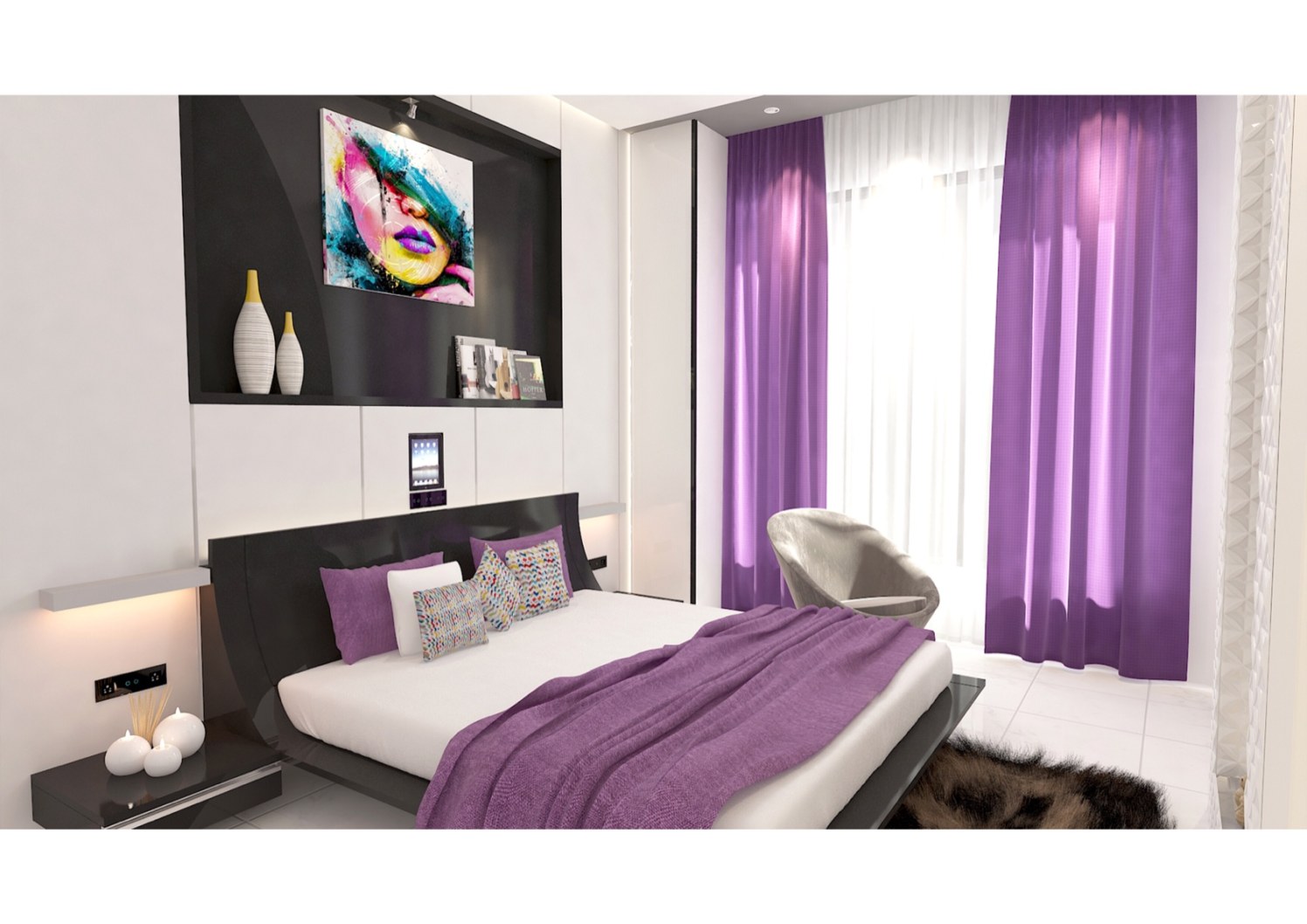 Contemporary bedroom by setu.patel Bedroom | Interior Design Photos & Ideas