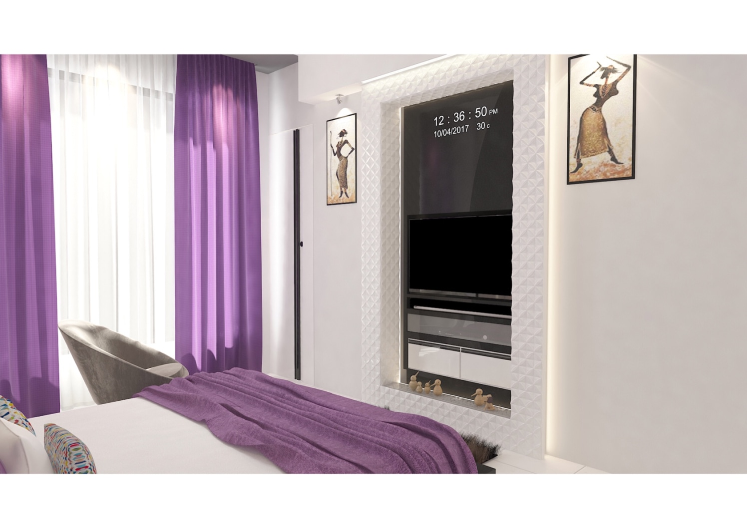 Contemporary bedroom by setu.patel