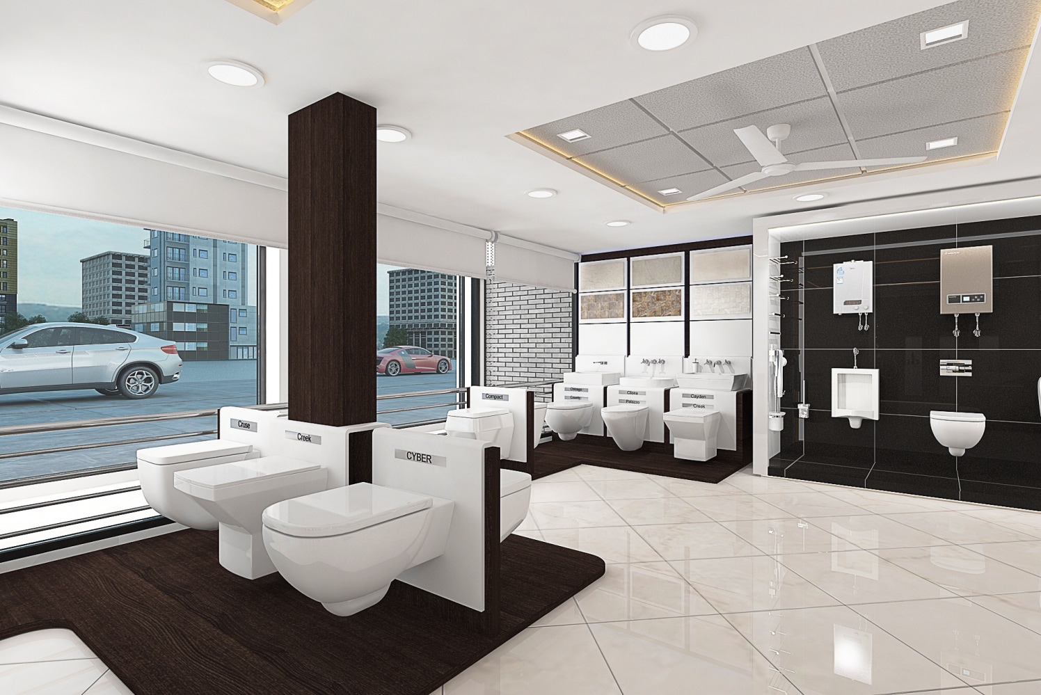 Sanitary Showroom design by setu.patel | Interior Design Photos & Ideas