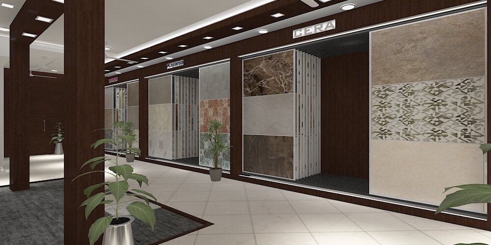 Black Hues Showroom design by setu.patel | Interior Design Photos & Ideas