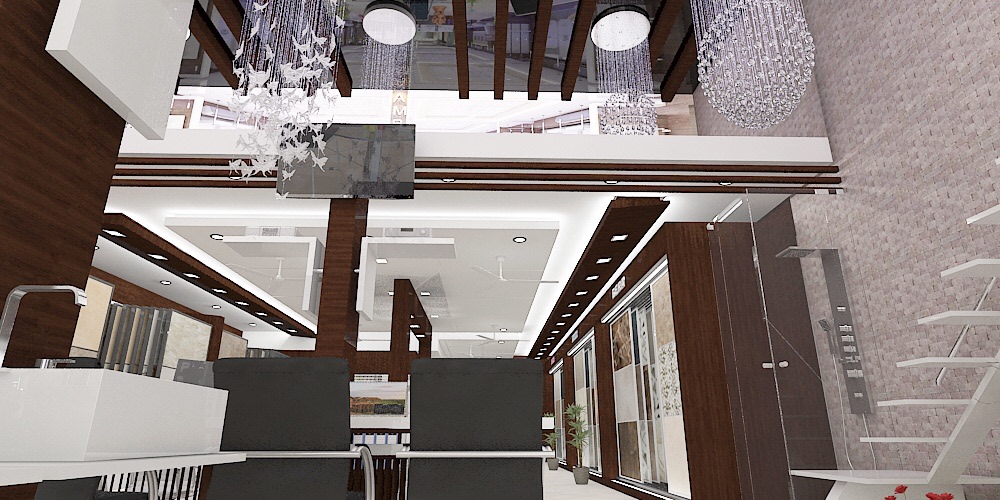 Chandelier Showroom design by setu.patel