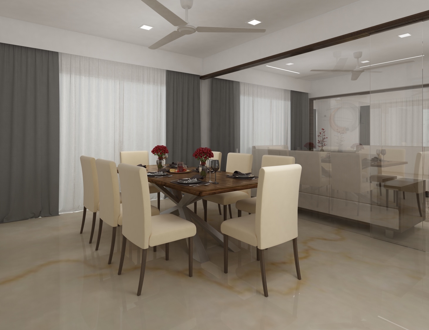 Contemporary living area by setu.patel Dining-room | Interior Design Photos & Ideas