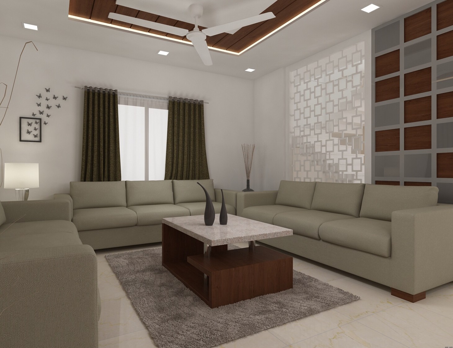 Contemporary living room with rustic shades by setu.patel Living-room | Interior Design Photos & Ideas