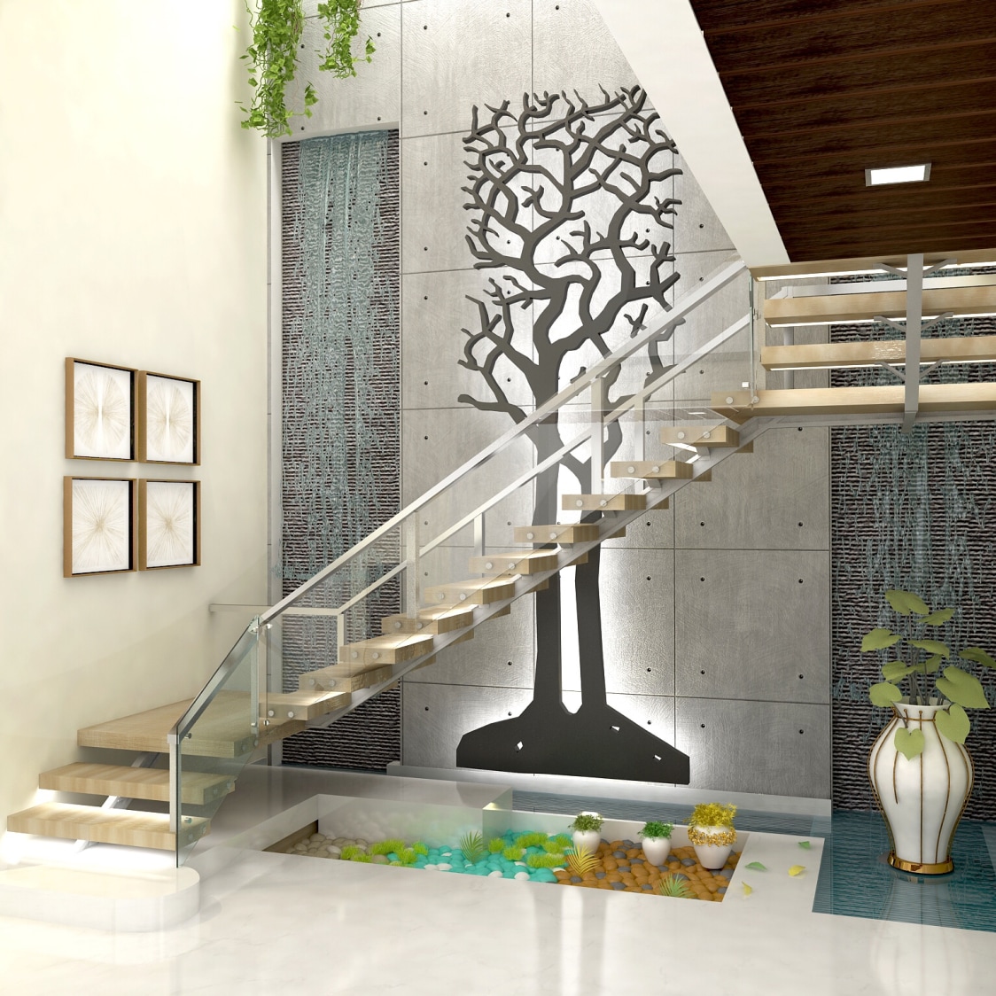 Rustic living room by setu.patel Indoor-spaces | Interior Design Photos & Ideas