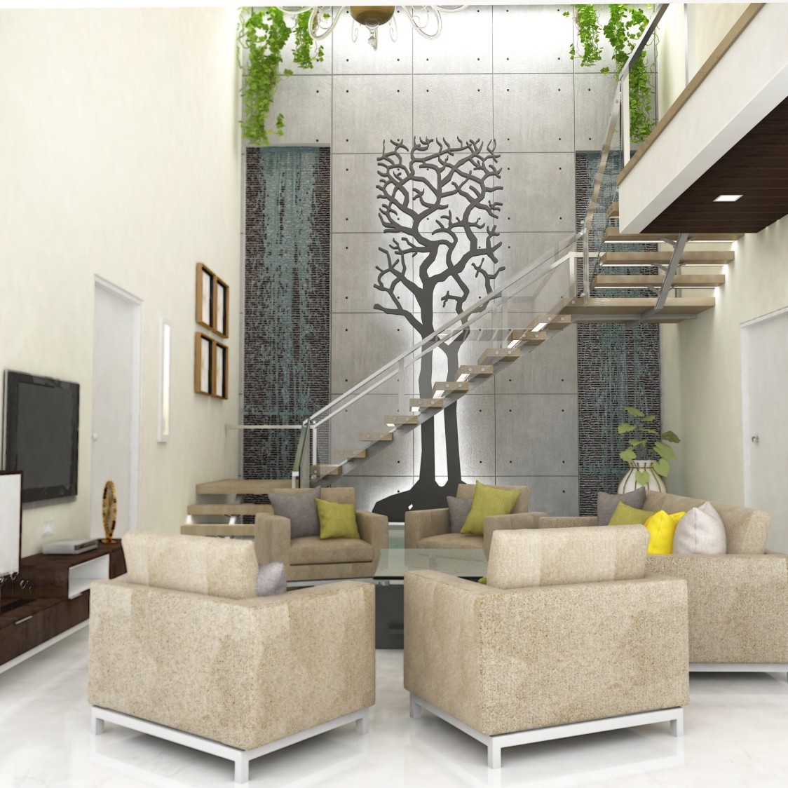 Rustic living room by setu.patel Living-room | Interior Design Photos & Ideas