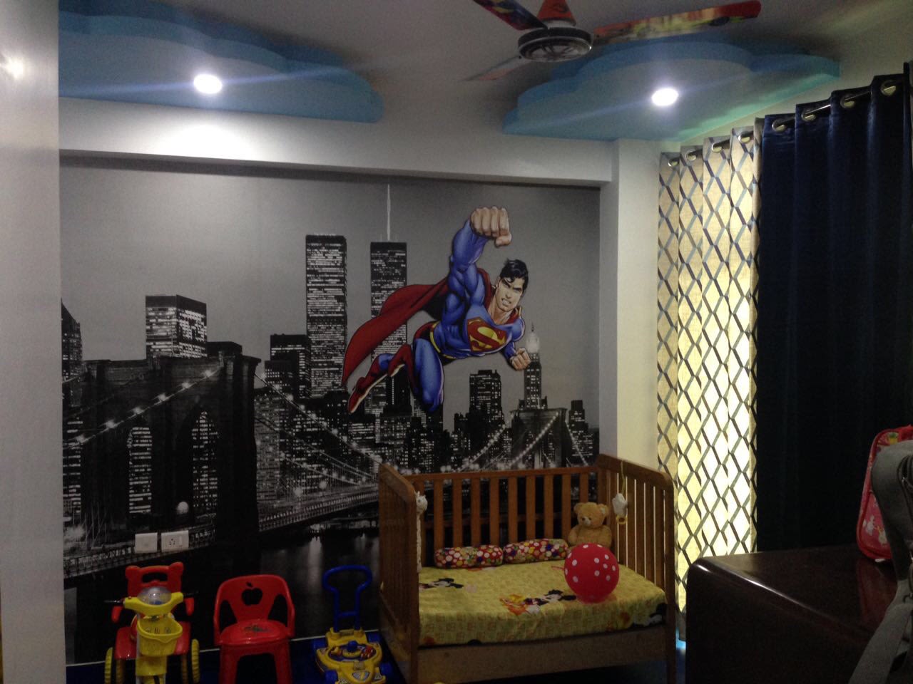 Kids Bedroom With Artistic False Ceiling by Vaibhav gaba Bedroom Contemporary | Interior Design Photos & Ideas