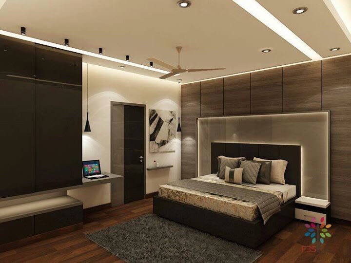 Pale Shade Bedroom With Wooden Furnishing by Vaibhav gaba Contemporary | Interior Design Photos & Ideas