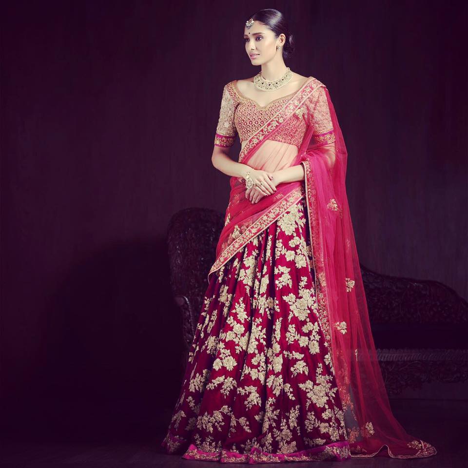 Crimson Red Heavily Embroidered Lehenga by Shyamal & Bhumika Wedding-dresses | Weddings Photos & Ideas