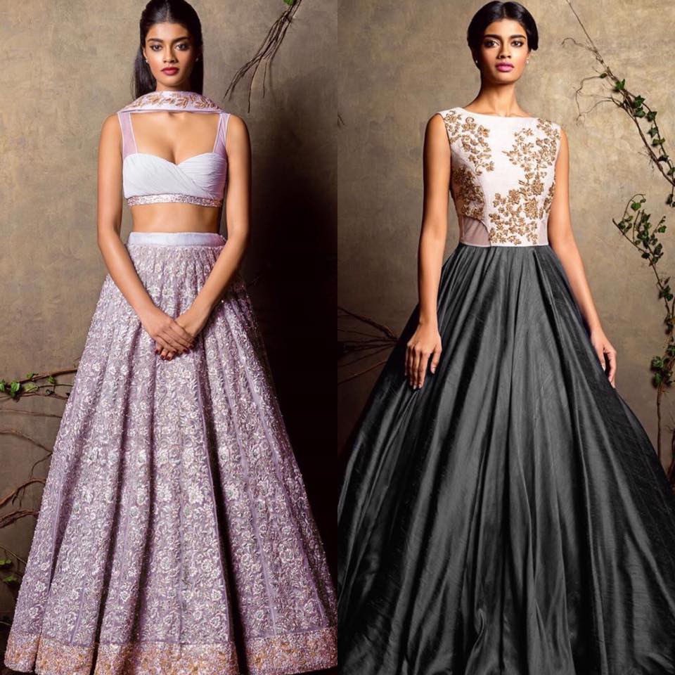 Pastel and Gray Bridal Wear by Shyamal & Bhumika Wedding-dresses | Weddings Photos & Ideas
