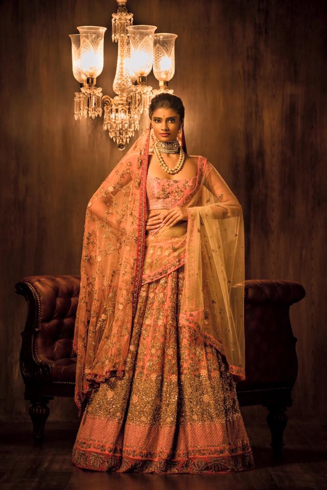 Pastel Pink Heavily Embroidered Bridal Lehenga by Shyamal & Bhumika Wedding-dresses | Weddings Photos & Ideas