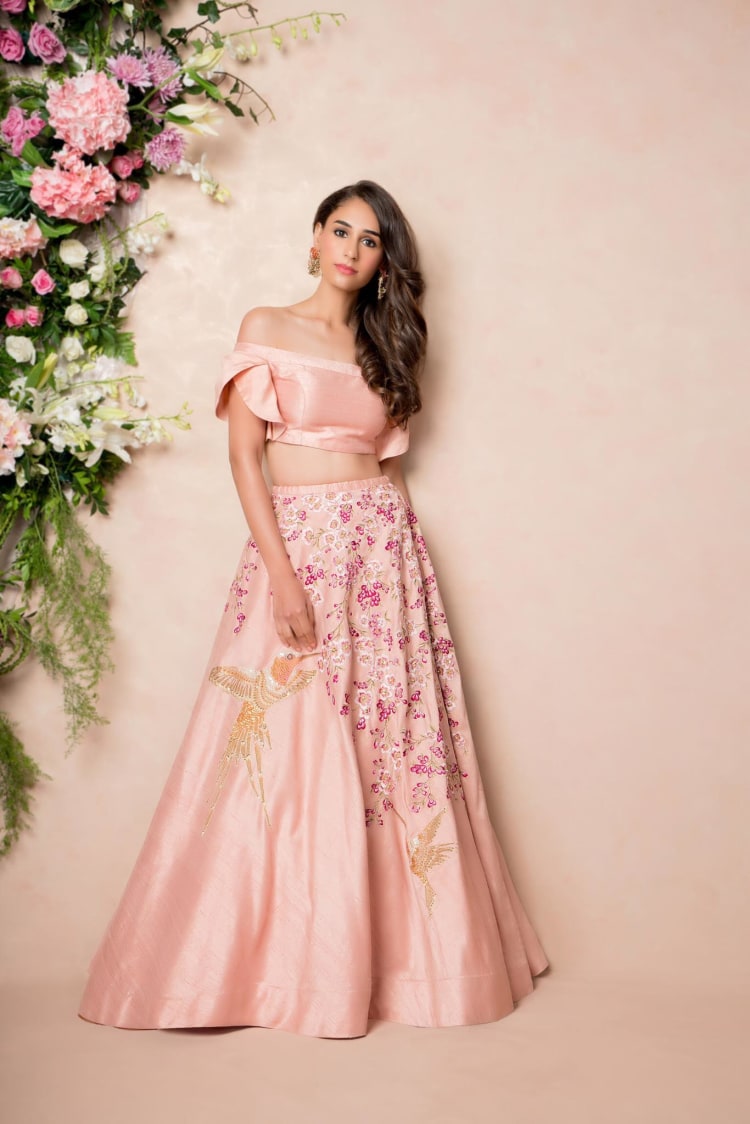 Baby Pink Lehenga With Embroidery by Shyamal & Bhumika Wedding-dresses | Weddings Photos & Ideas
