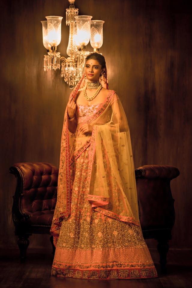Pink Yellow Shimmering Saree by Shyamal & Bhumika Wedding-dresses | Weddings Photos & Ideas