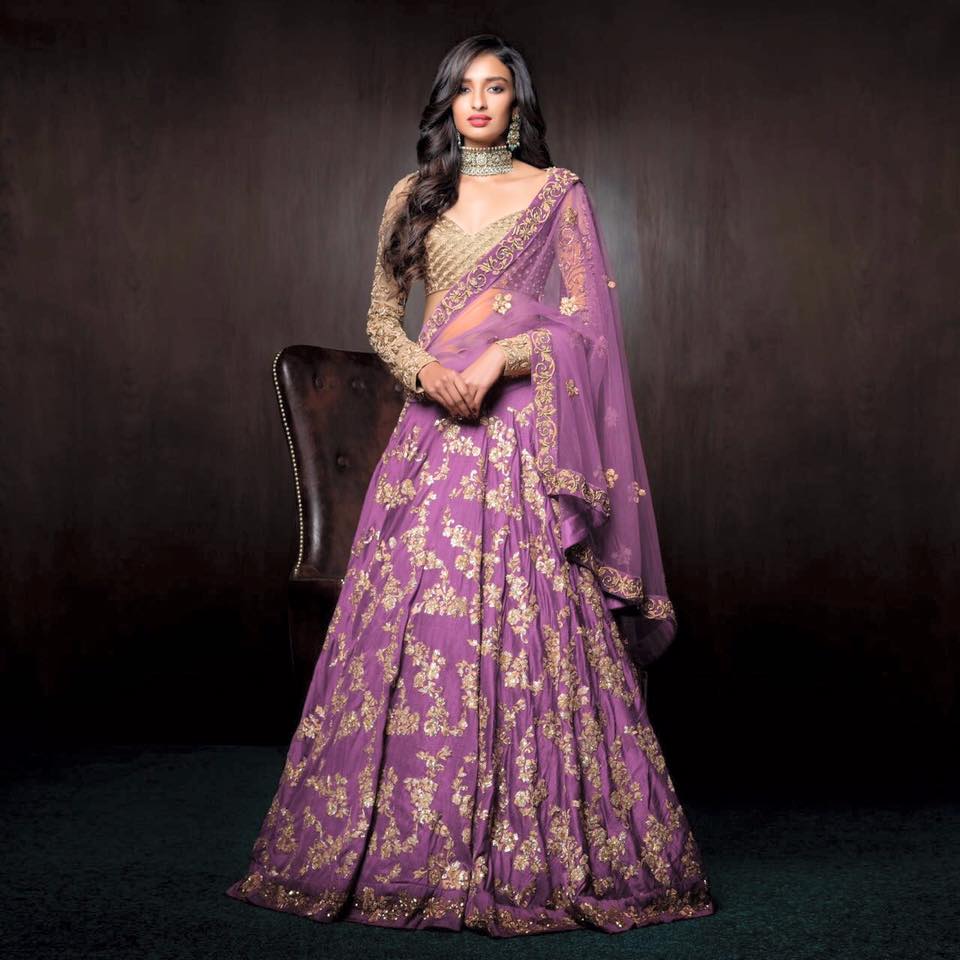Lavender Shaded Embroidered Bridal Lehenga by Shyamal & Bhumika Wedding-dresses | Weddings Photos & Ideas