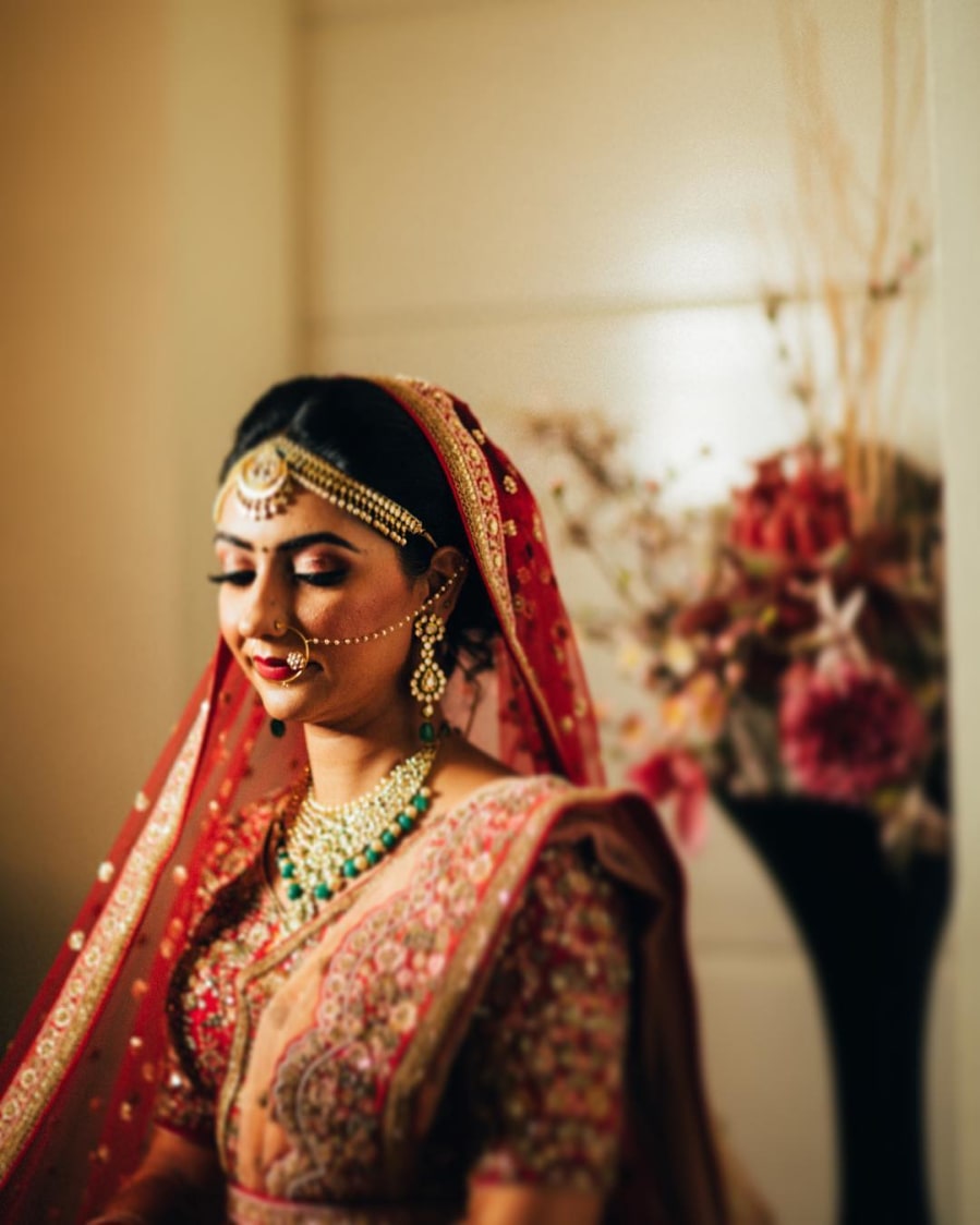 Candid Shot Of The Bride Before Her Wedding by Gautam Khullar Wedding-photography Bridal-jewellery-and-accessories Bridal-makeup | Weddings Photos & Ideas