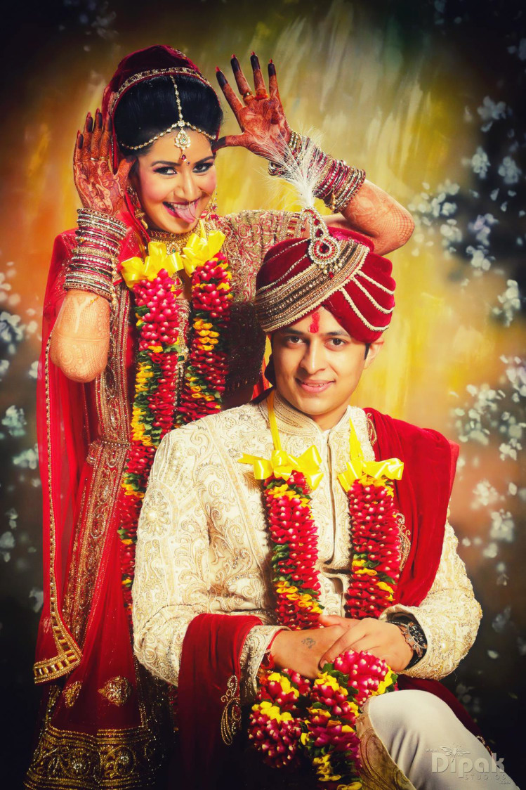 Bride And Groom Portrait On Wedding Day by Kabeer Grover Wedding-photography Groom-wear-and-accessories | Weddings Photos & Ideas