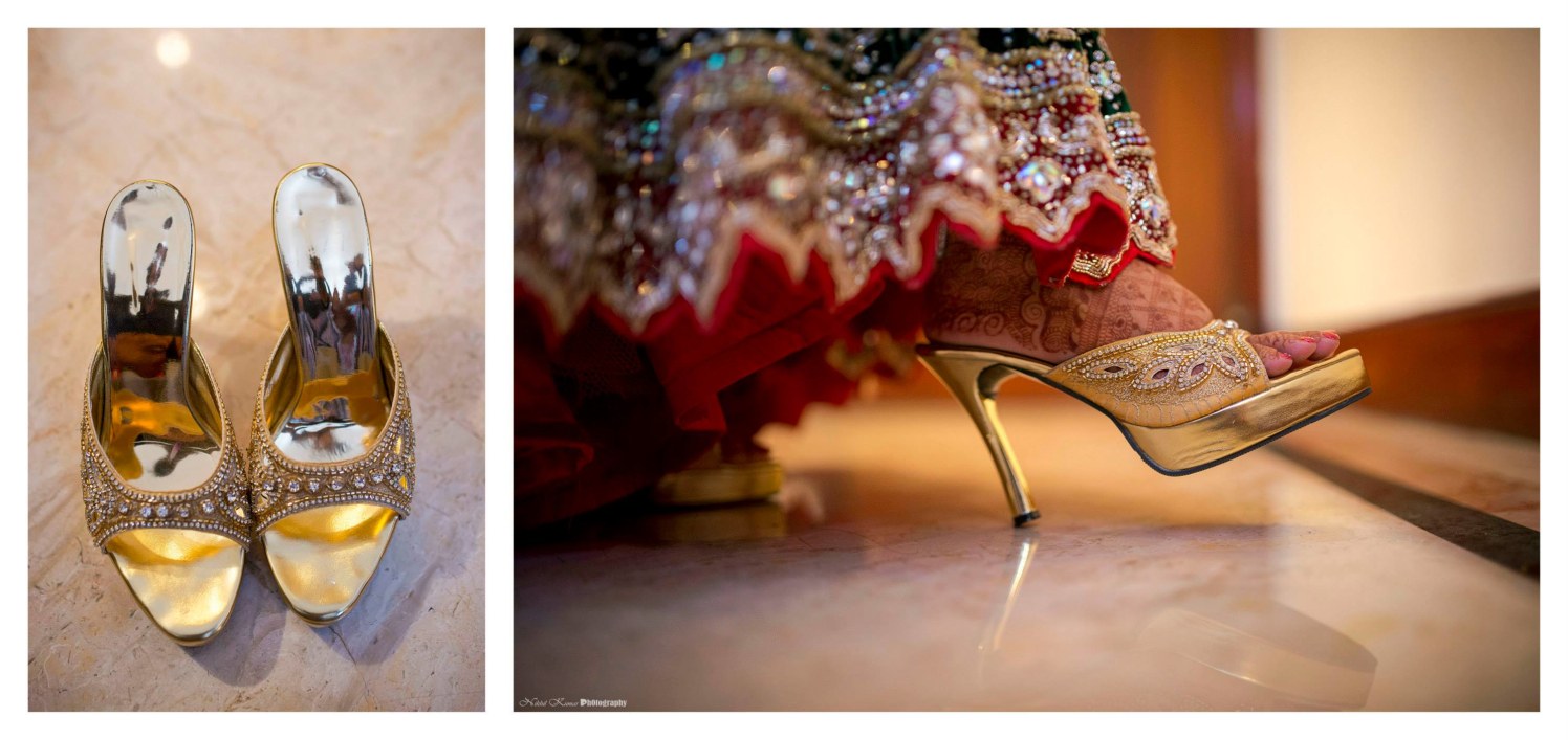 Bridal Golden Shimmer Shoes by Nikhil Kumar Wedding-photography | Weddings Photos & Ideas