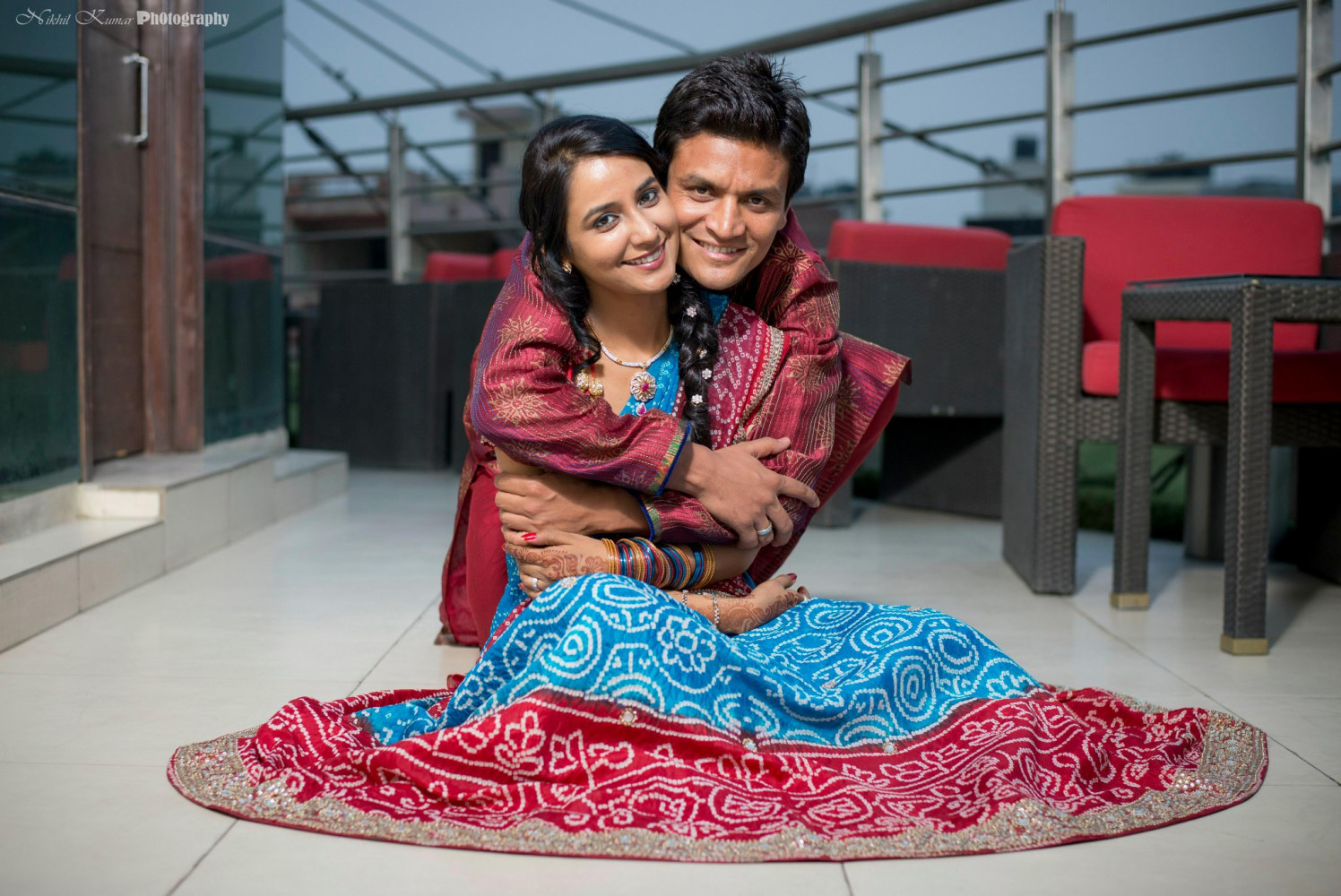 Ghaghra in Blue And Red by Nikhil Kumar Wedding-photography | Weddings Photos & Ideas