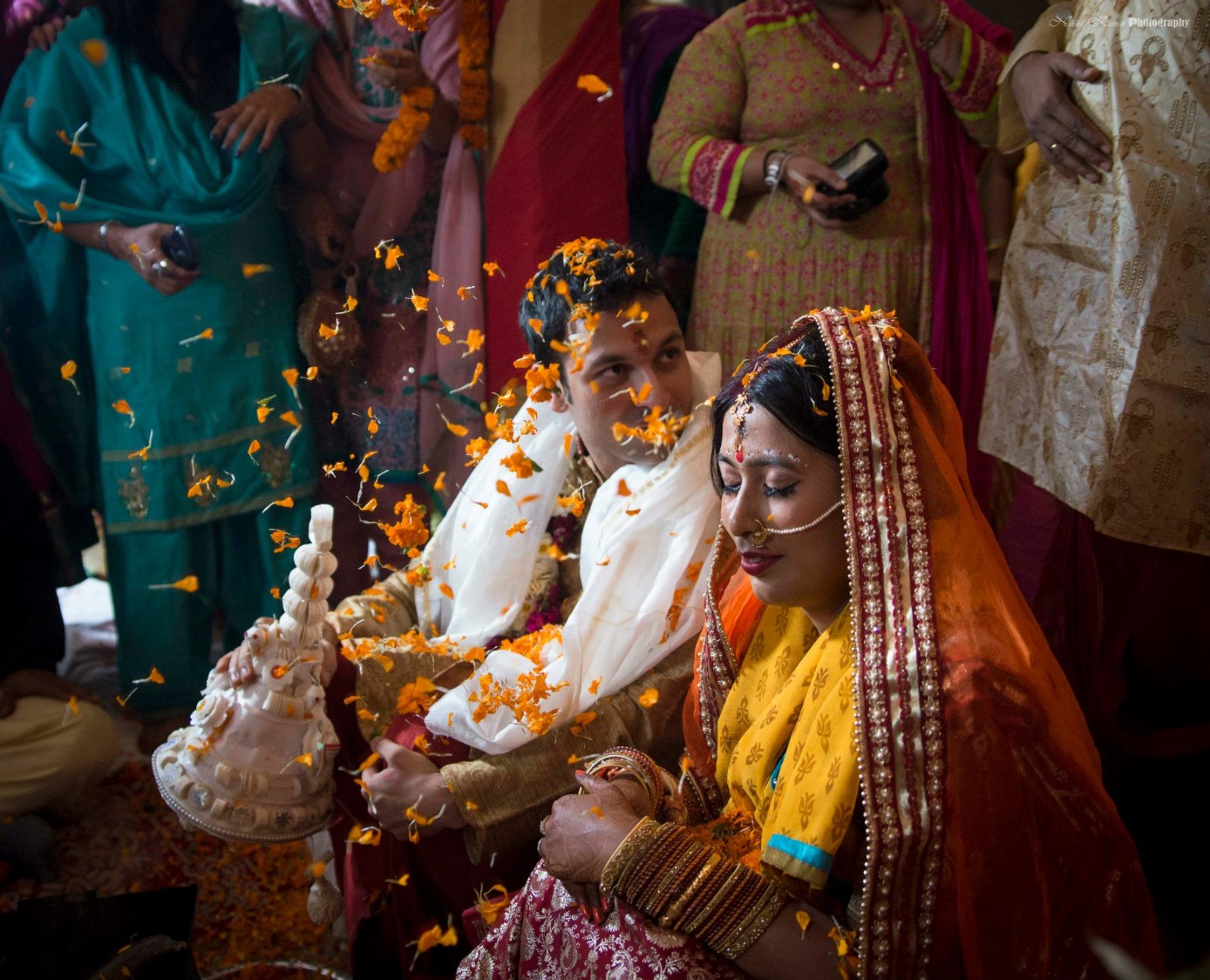 Marigold Flower Blessings by Nikhil Kumar Wedding-photography | Weddings Photos & Ideas