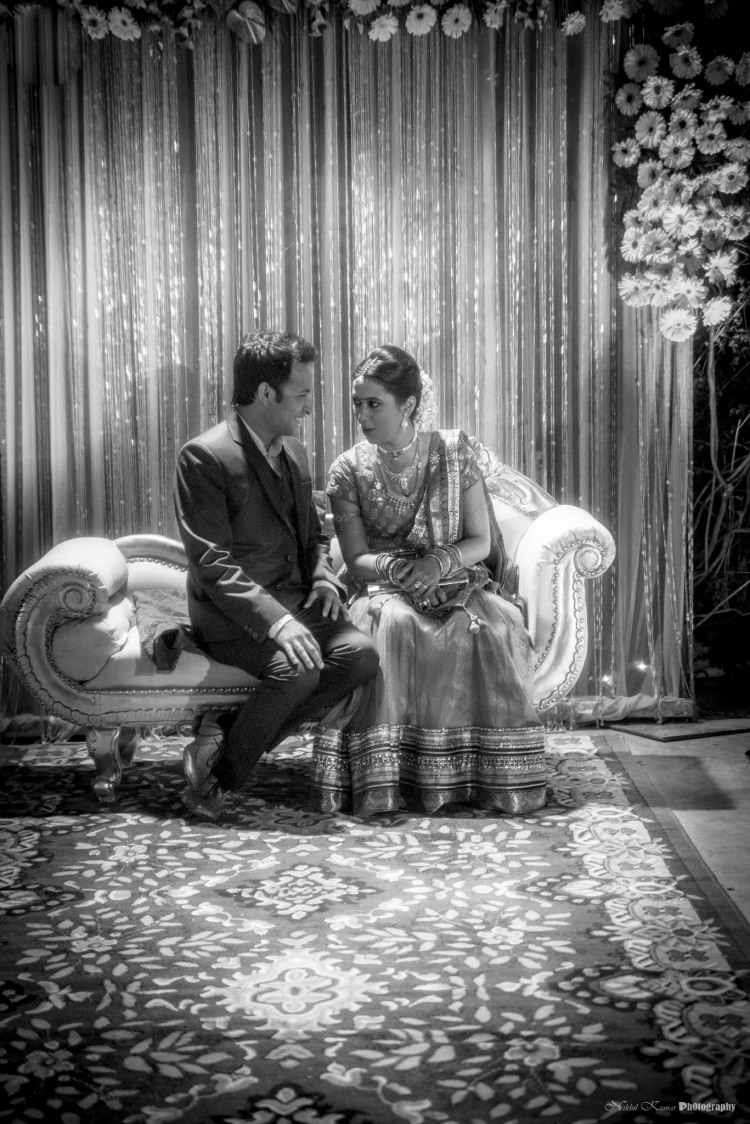 Black And White Couple Portrait by Nikhil Kumar Wedding-photography | Weddings Photos & Ideas