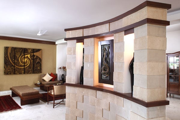 Living Room With Artistic Wall by Vijay Kapur Living-room Contemporary | Interior Design Photos & Ideas