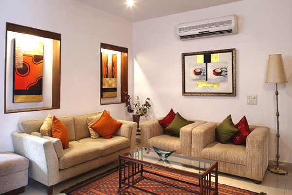 Living Room With Light Shade Interior by Vijay Kapur Living-room Contemporary | Interior Design Photos & Ideas