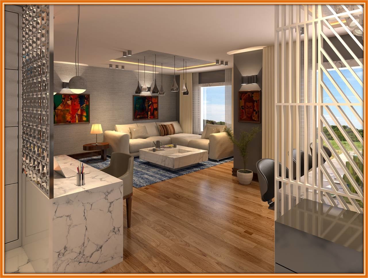 3D-Design Of Living Room by Vijay Kapur Living-room Contemporary | Interior Design Photos & Ideas