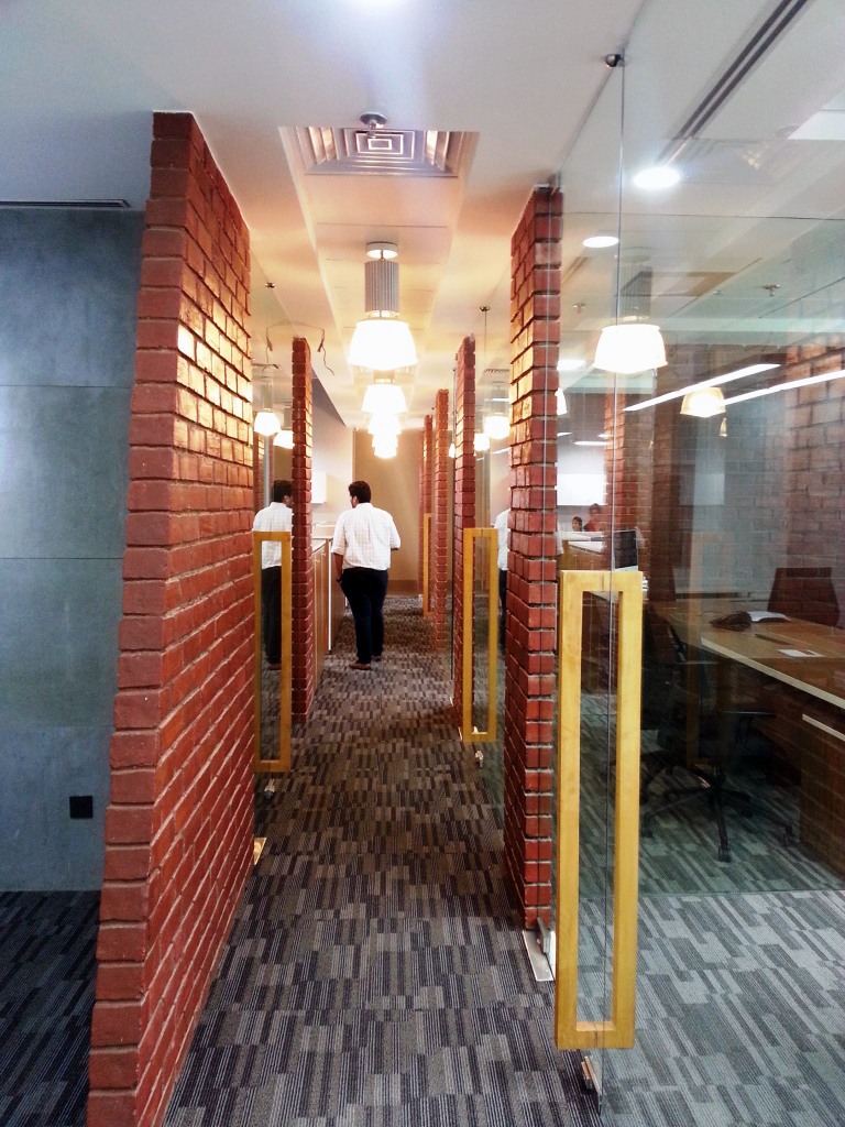 Retro Contemporary Office Lobby by Vijay Kapur Designs Contemporary | Interior Design Photos & Ideas