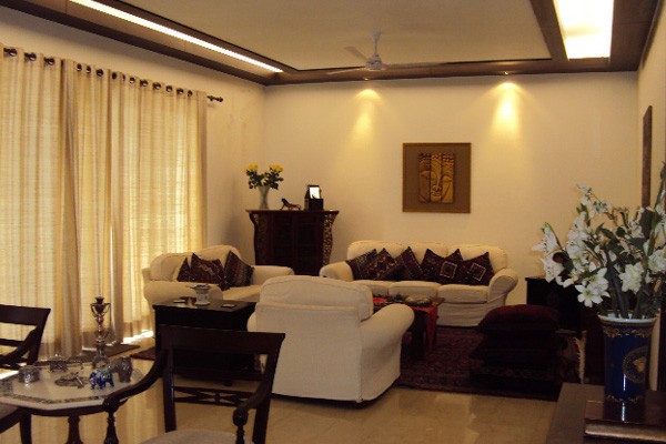 Living Room With White Sofa by Vijay Kapur Living-room Contemporary | Interior Design Photos & Ideas