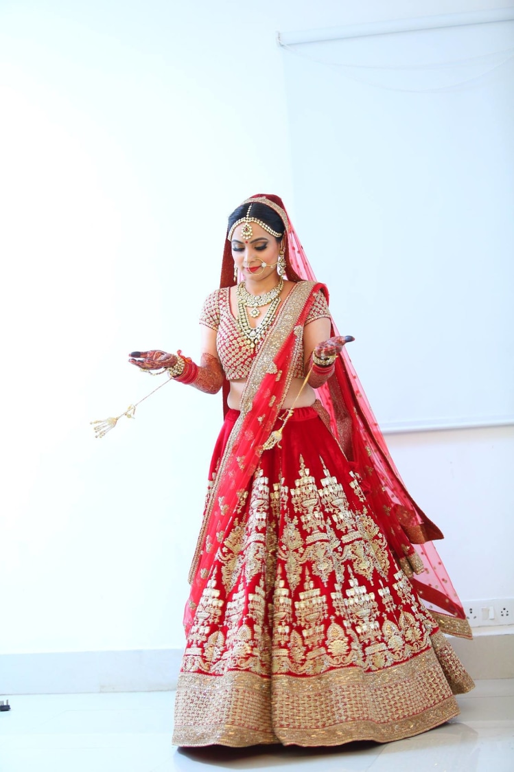 Highlighted in red by Shruti Sharma Bridal-makeup | Weddings Photos & Ideas