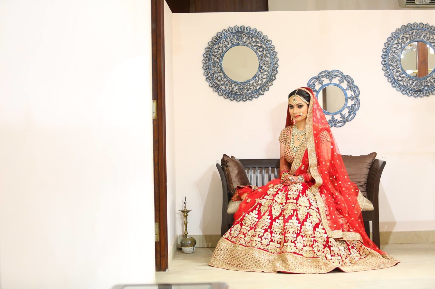 Bride in Red by Shruti Sharma Bridal-makeup | Weddings Photos & Ideas
