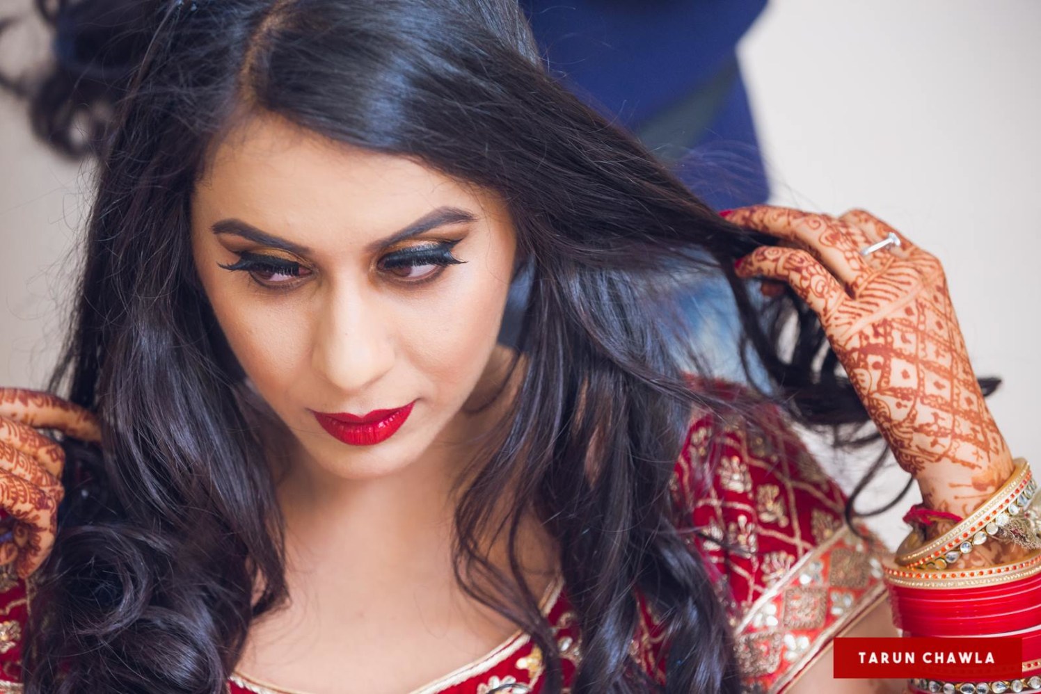 Vibrant red by Shruti Sharma Bridal-makeup | Weddings Photos & Ideas