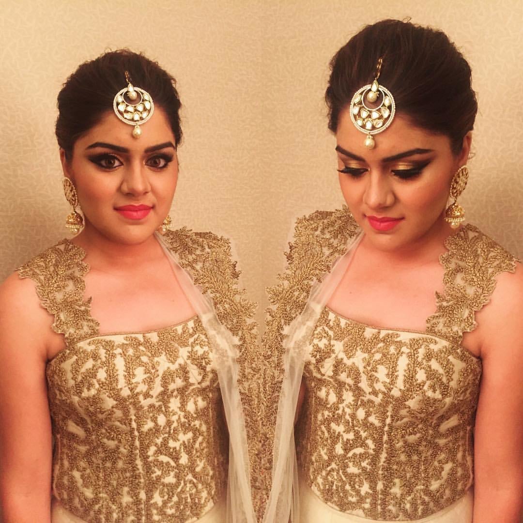 Smokey eyes and pink lips by Sakshi Sagar Bridal-makeup | Weddings Photos & Ideas