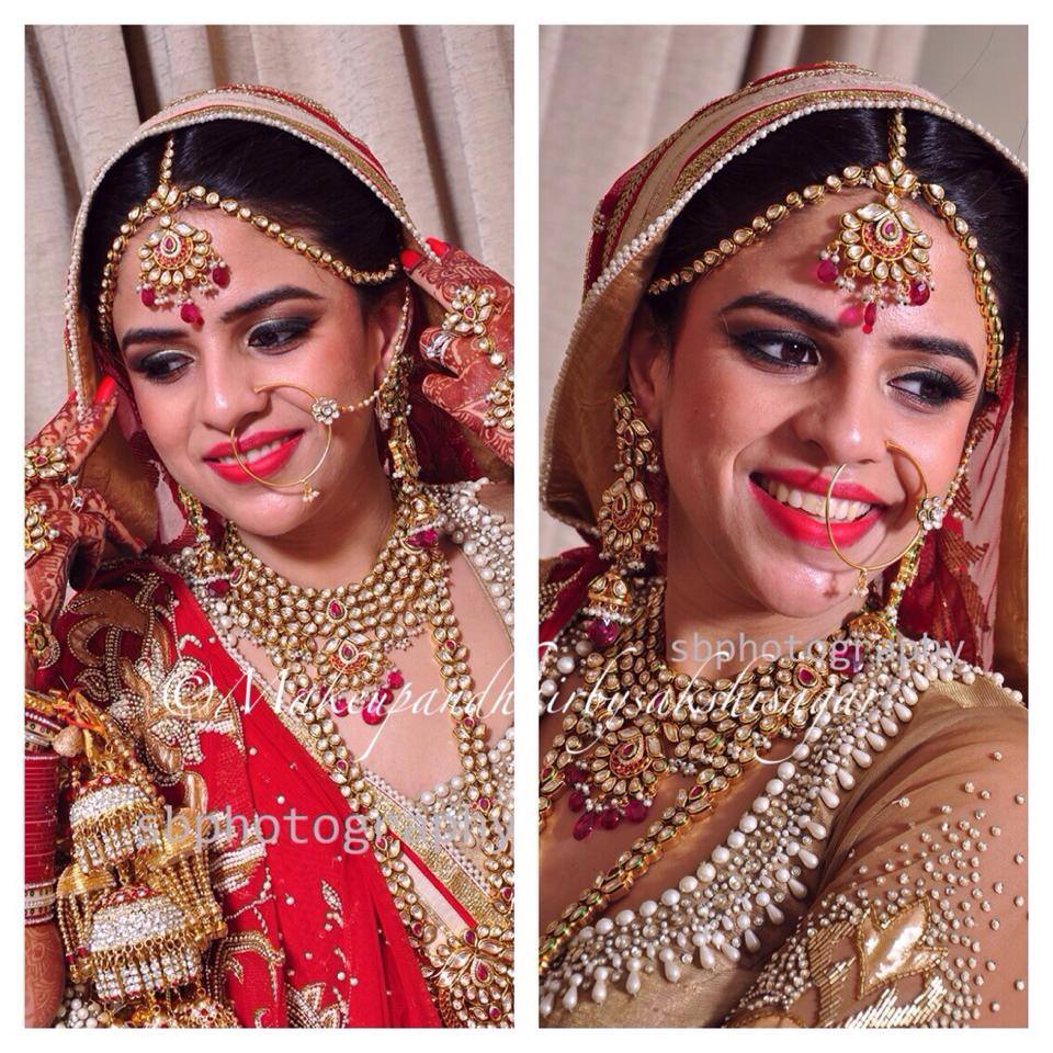 Candid click of bride by Sakshi Sagar Bridal-makeup | Weddings Photos & Ideas