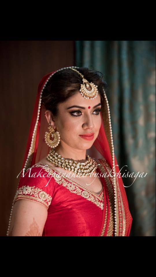 Red attire suits her! by Sakshi Sagar Bridal-makeup | Weddings Photos & Ideas