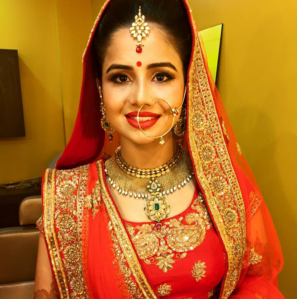 Red wedding lehenga by Sakshi Sagar Bridal-makeup | Weddings Photos & Ideas